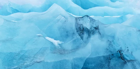 Türaufkleber Texture of glacier ice in close-up detail © Jag_cz