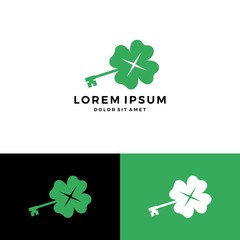 clover leaf four key logo vector download