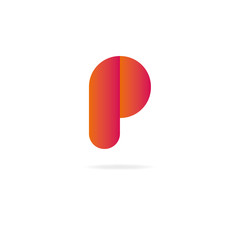 Letter P logo. Design template elements