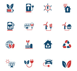 alternative energy icon set