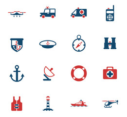 coastguard icon set