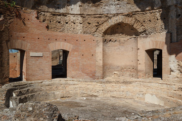 Ruins of the ancient complex of Hadrian Villa, Tivoli, Italy