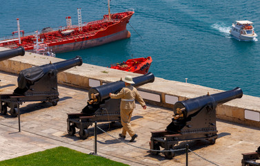 Valletta. Mediterranean harbor.