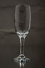 Empty glass of martini
