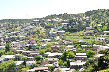 Village near the mountain park in Baku