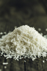 Pile of Dessicated Coconut flakes