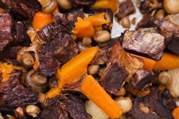 Beef Stew with Carrots and Mushrooms