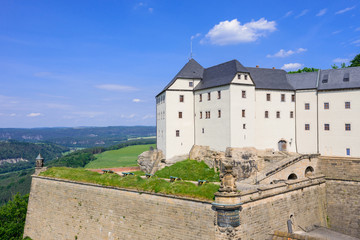 Fototapeta na wymiar Germany. Saxon Switzerland. Fortress of Koenigstein.