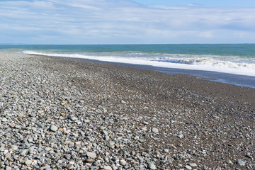Stone coast of the sea