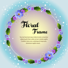floral frame and decoration card