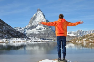 Schapenvacht deken met patroon Matterhorn Matterhorn