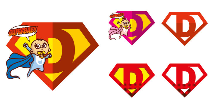 Super hero Logo Letters Superhero Alphabet