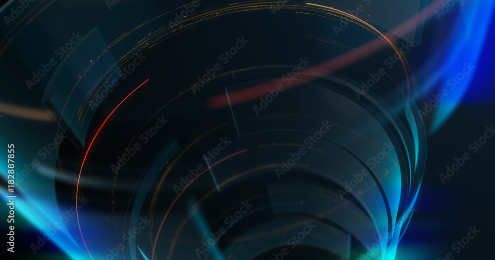 Poster graphical modern digital world news studio background. abstract digital world with digital binary co
