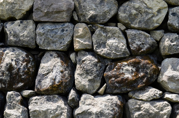 Stone wall with gapes beautiful texture background close up