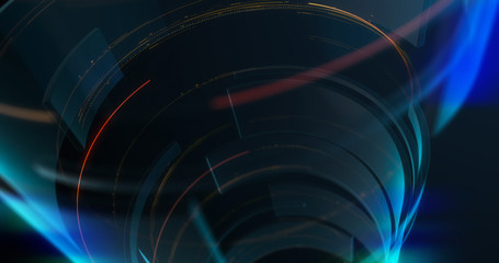 Graphical Modern Digital World News Studio Background. Abstract Digital World with Digital Binary Code Background