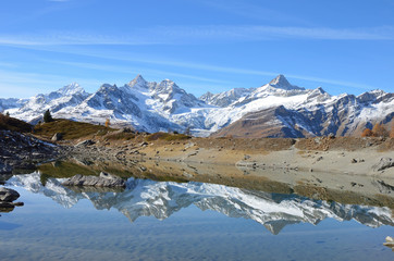 Grünsee bei Zermatt - Spiegelnder Bergsee