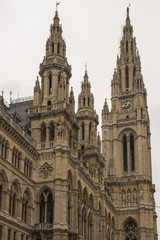 Fototapeta na wymiar Vienna, Austria, December 31, 2013: The City Hall of Vienna, Austria