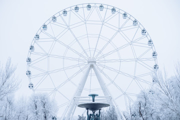 Ferris wheel in winter park
