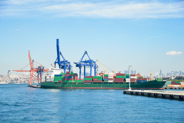 Cargo ship in Istanbul