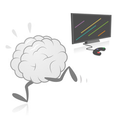 Brain Running Away From Video Games
