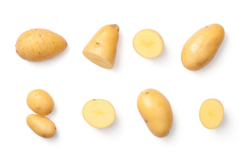 Potatoes Isolated on White Background