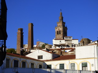 Fototapeta na wymiar Jerez de los Caballeros. Pueblo de Badajoz en Extremadura, España