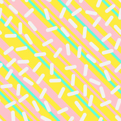 Retro Seamless Pattern in Memphis Style Design