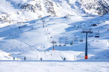 Fototapeta na wymiar Ski fahren, Zillertal Arena 