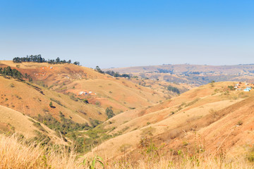 Fototapeta na wymiar A view of the Valley of a Thousand hills near Durban, South Africa
