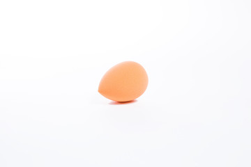 Cosmetic sponge on white background closeup