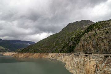 Fototapeta na wymiar Barrage Emosson in Switzerland in Alps