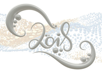 New 2018 year white lettering number figures isolated on white background with field of cubes and spheres. 3D illustration