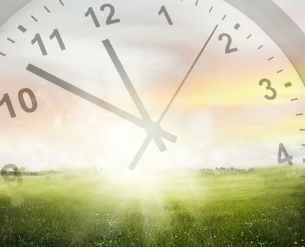 Clock in sky
