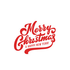 Merry Christmas vector text Calligraphic Lettering Font