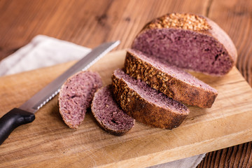 freashly baked sliced bread for breakfast 