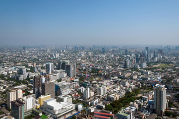 Fototapeta premium Panoramic view of the Bangkok from the observation deck, buildings, skyscrapers. Bangkok ,Thailand