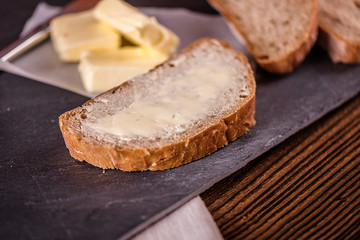 bread and butter close up