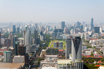 Obraz premium Panoramic view of the Bangkok from the observation deck, buildings, skyscrapers. Bangkok ,Thailand