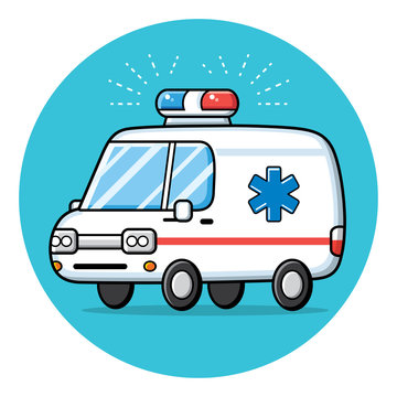 Ambulance car icon.