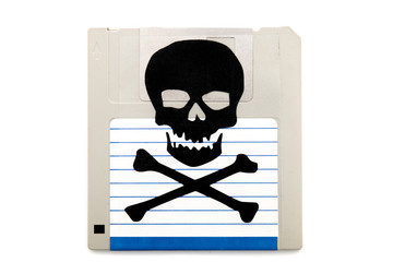 infected computer floppy disk