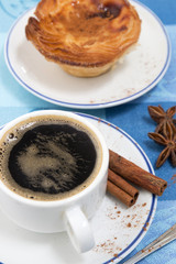 Expresso coffee and egg custard