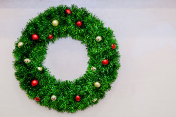 Fototapeta na wymiar traditional green christmas decoration