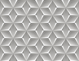 Elegant geometry. Vector Seamless Black-to-white Stretching Halftone Pattern from of stars, texture of concrete