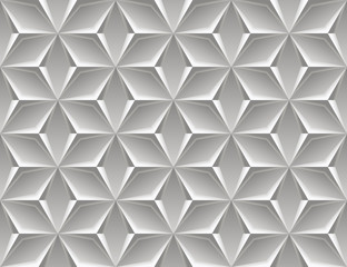 Elegant geometry. Vector Seamless Black-to-white Stretching Halftone Pattern from of stars, texture of concrete