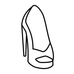 Womens fashion heel icon vector illustration graphic design