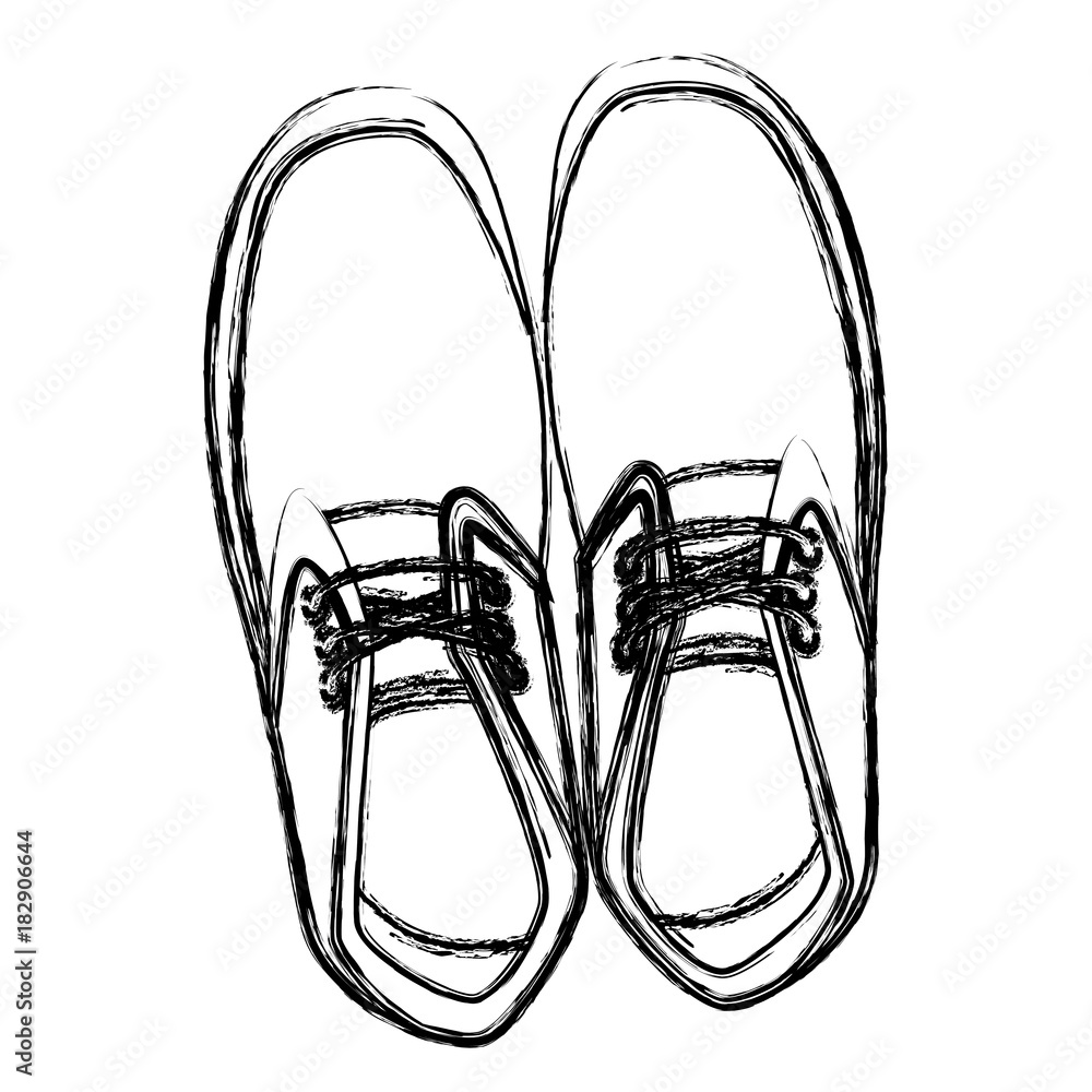 Sticker Mens leather shoes icon vector illustration graphic design