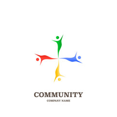 Global community,teamwork or social network people icon, logo