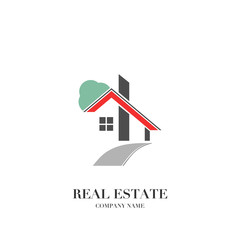 Abstract real estate, house, apartment, building logo vector design template