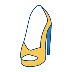 Womens fashion heel icon vector illustration graphic design