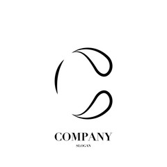 Abstract letter c logo design vector template